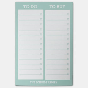 Notas Post-it® Lista personalizada a hacer, comprar - el trullo