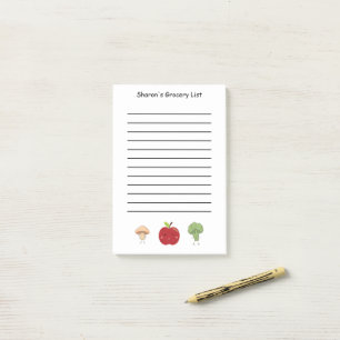 Notas Post-it® Lista personalizada de productos agrícolas con pro