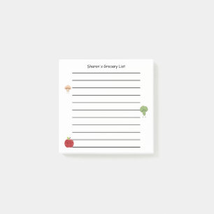 Notas Post-it® Lista personalizada de productos agrícolas con pro