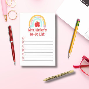 Notas Post-it® Lista personalizada de tareas pendientes del profe
