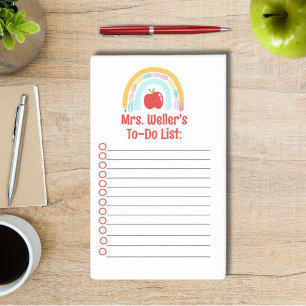 Notas Post-it® Lista personalizada de tareas pendientes del profe
