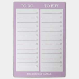 Notas Post-it® Lista Personalizada - Para Hacer, Para Comprar - L