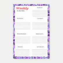 LISTA SEMANAL PARA HACER: