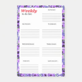 NOTAS POST-IT® LISTA SEMANAL PARA HACER: