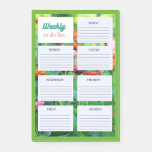 LISTA SEMANAL PARA HACER: