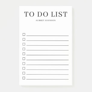 Notas Post-it® Lista simple y elegante para hacer