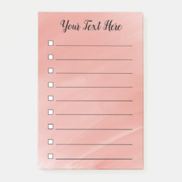 Notas Post-it® Listas de verificación de color de agua de roya pe