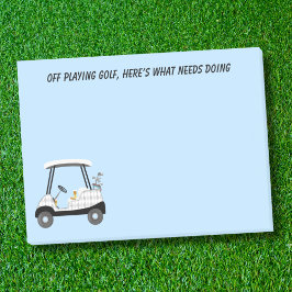 Notas Post-it® Listo para jugar golf Carrito de golf con cerveza