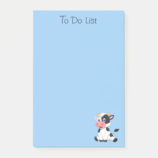 Notas Post-it® Little Black & White Bull Post-it® Notes 4 x 6 (Anverso)