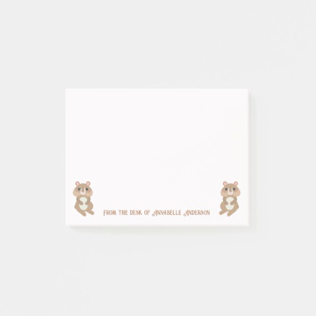 Notas Post-it® Little Critters Hamsters (Anverso)