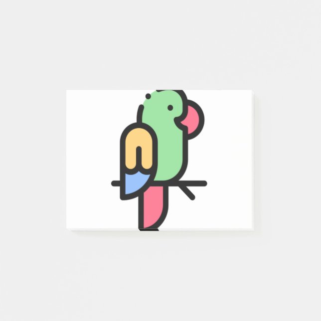 Notas Post-it® Little Parrot (Anverso)