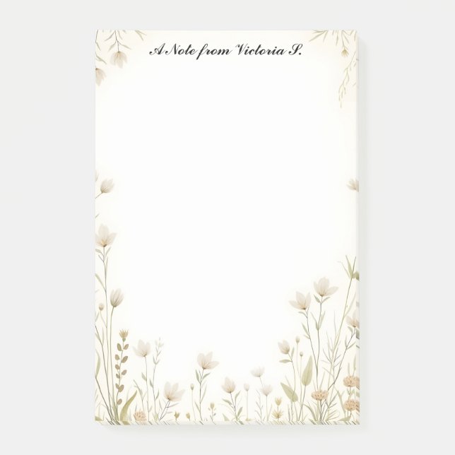Notas Post-it® Little White Wildflowers (Anverso)