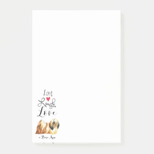 Notas Post-it® Live Laugh Love a Lhasa Apso