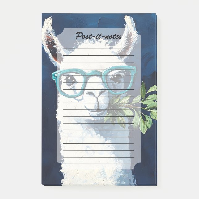 Notas Post-it® Llama Chic Inteligente (Anverso)