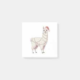 Notas Post-it® Llama Luces de Navidad Robusta Amante Alpaca
