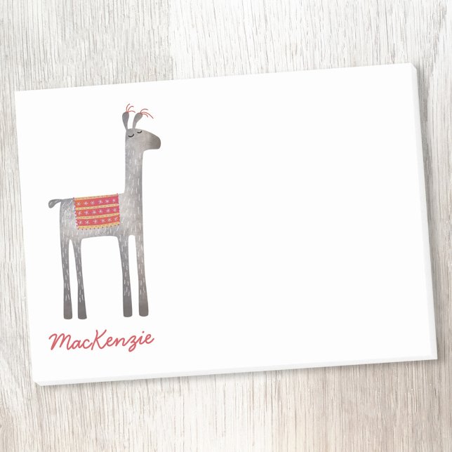 Notas Post-it® Llama personalizada (Llama personalized name Post It notes)