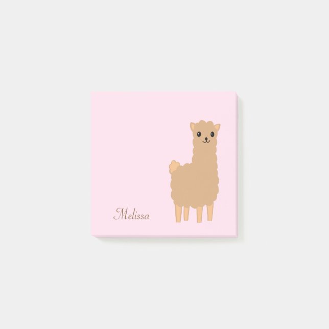 Notas Post-it® Llama personalizada (Anverso)
