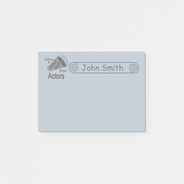 Notas Post-it® Llamada para Actores 4x3 (Anverso)