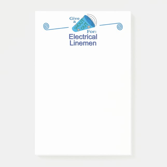 Notas Post-it® Llamada para los linieros eléctricos (Anverso)