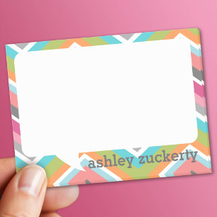 Notas Post-it® Llamar a burbujas con nombres personalizados Chevr