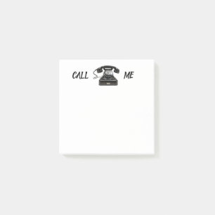 Notas Post-it® LLAME A MÍ Teléfono De Moda Antiguo Teléfono Rotar