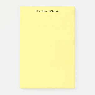 Notas Post-it® Llanura Amarilla Clara Elegante Profesional Modern