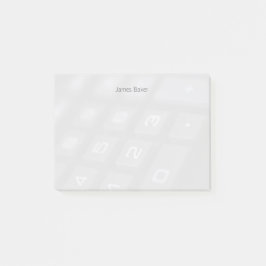 Notas Post-it® Llaves del número en la calculadora