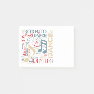 Notas Post-it® Llevado bailar ID277 azul
