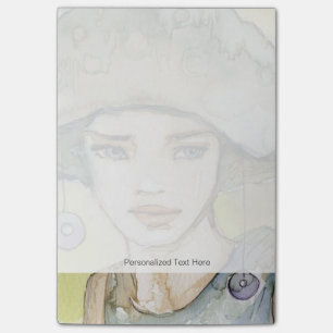 Notas Post-it® llustration de un chica hermoso, delicado