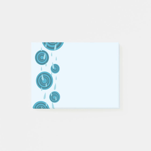 Notas Post-it® Lluvia azul (Anverso)