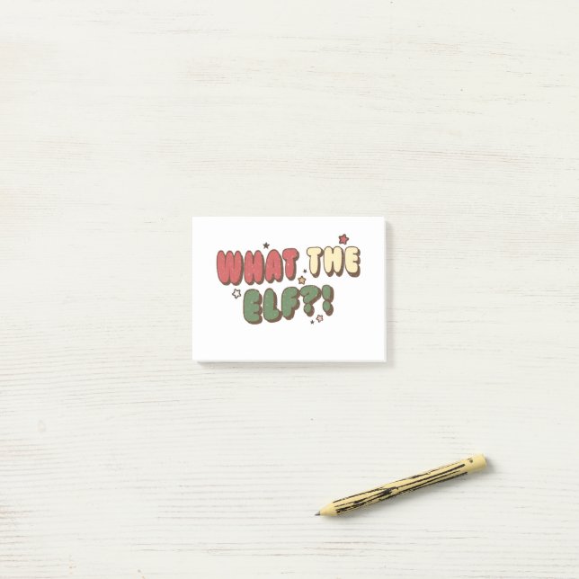 Notas Post-it® Lo que los Navidades retro del ELF (Escritorio)