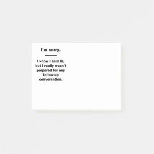 Notas Post-it® Lo siento