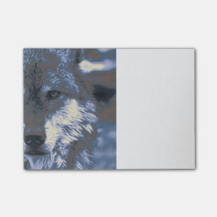 Notas Post-it® Lobo, azul