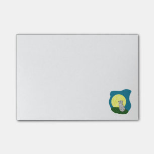 Notas Post-it® Lobo desaliñado lindo de los sueños altísimos c