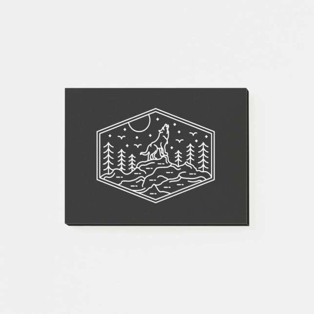 Notas Post-it® Lobo lúdico 3 (Anverso)