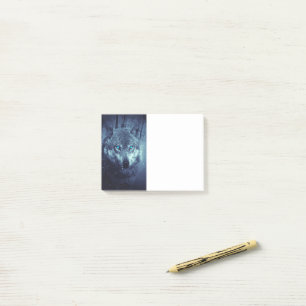 Notas Post-it® Lobo salvaje mágico con ojos azules asombrosos