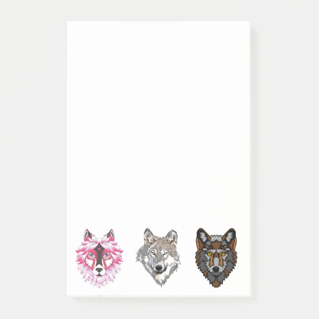 Notas Post-it® Lobos (Anverso)