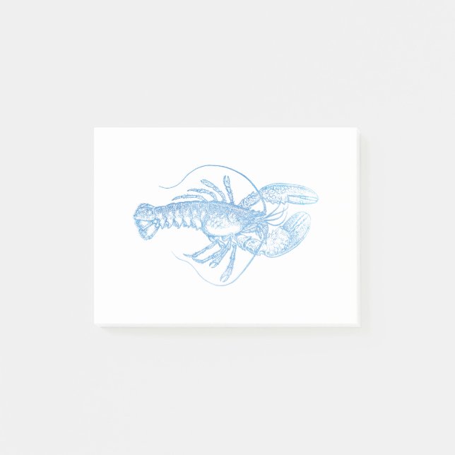 Notas Post-it® Lobster azul (Anverso)