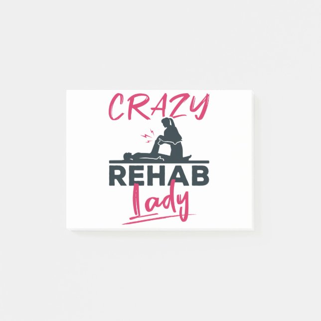 Notas Post-it® Loco Rehab Lady Terapia Física (Anverso)