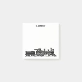 Notas Post-it® Locomotora con coche de carbón personalizado