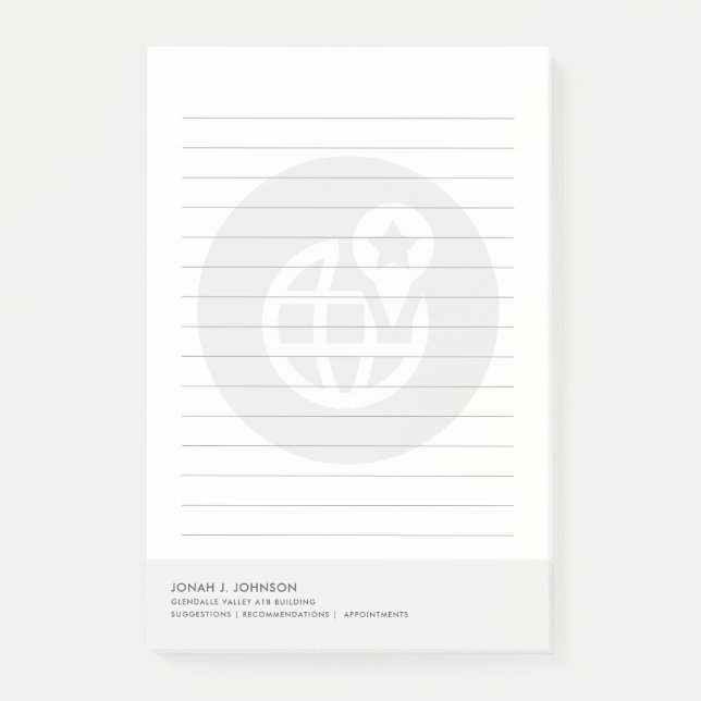 Notas Post-it® Logística + Cadena de Suministro | Estilo Mínimo (Anverso)