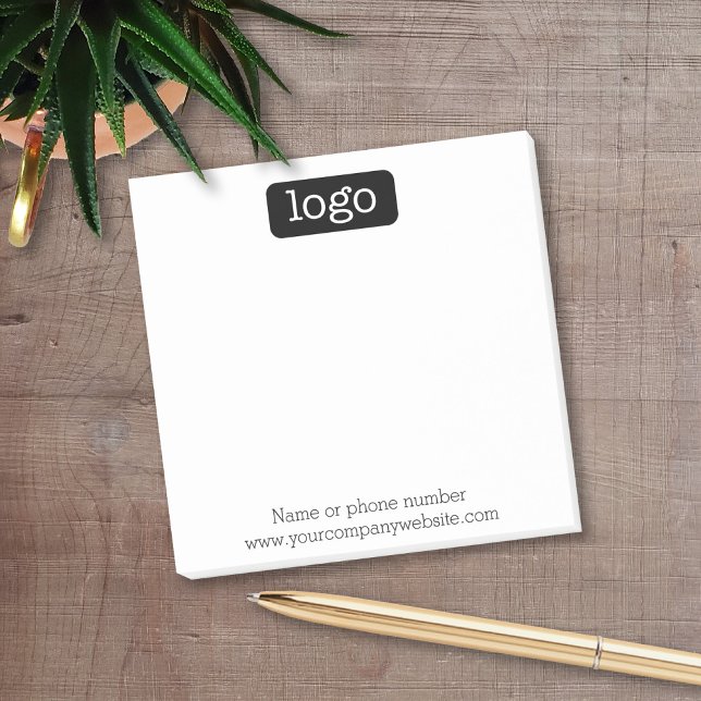 Notas Post-it® Logo básico de Office o empresa o foto (Personalized Post It Notes - Add Your Logo to make a promotional product and hand it out to clients)