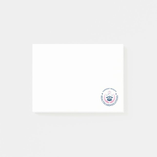 Notas Post-it® Logo de Harmony Heights Healthcare Solutions Compa (Anverso)