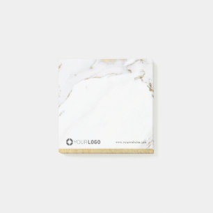 Notas Post-it® Logo de la compañía de mármol de lujo moderno de i