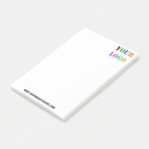 Notas Post-it® Logo de la empresa personalizado y sitio web de te