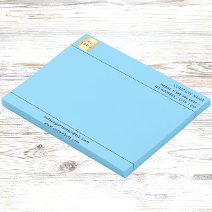 Notas Post-it® Logo de negocios azul claro