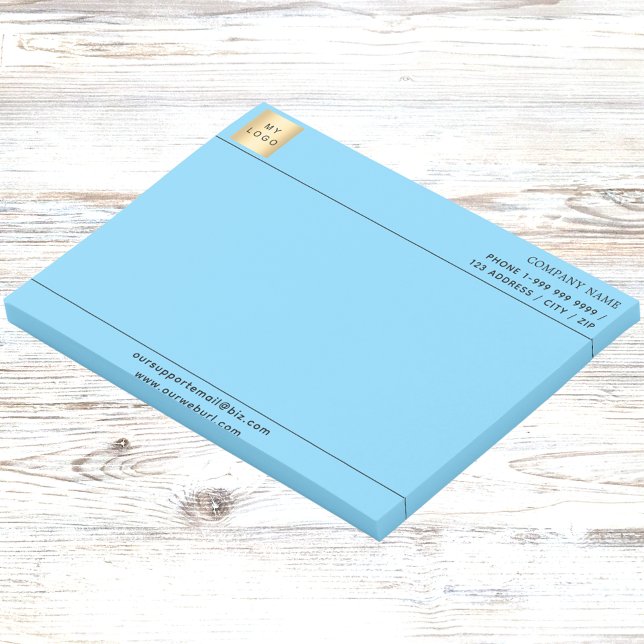 Notas Post-it® Logo de negocios azul claro (Subido por el creador)