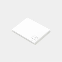 Notas Post-it® Logo de negocios de silueta de cuchara y horquilla
