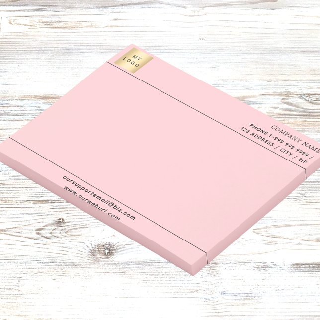 Notas Post-it® Logo de negocios rosa (Subido por el creador)