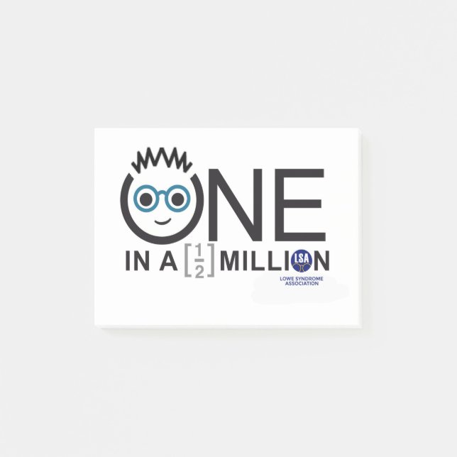 Notas Post-it® Logo de One In a Half Million (Uno en medio millón (Anverso)